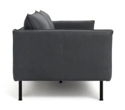 Habitat Moore Leather 3 Seater Sofa - Dark Grey -Habitat 1159455 R Z004A