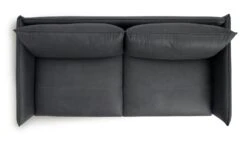 Habitat Moore Leather 3 Seater Sofa - Dark Grey -Habitat 1159455 R Z005A