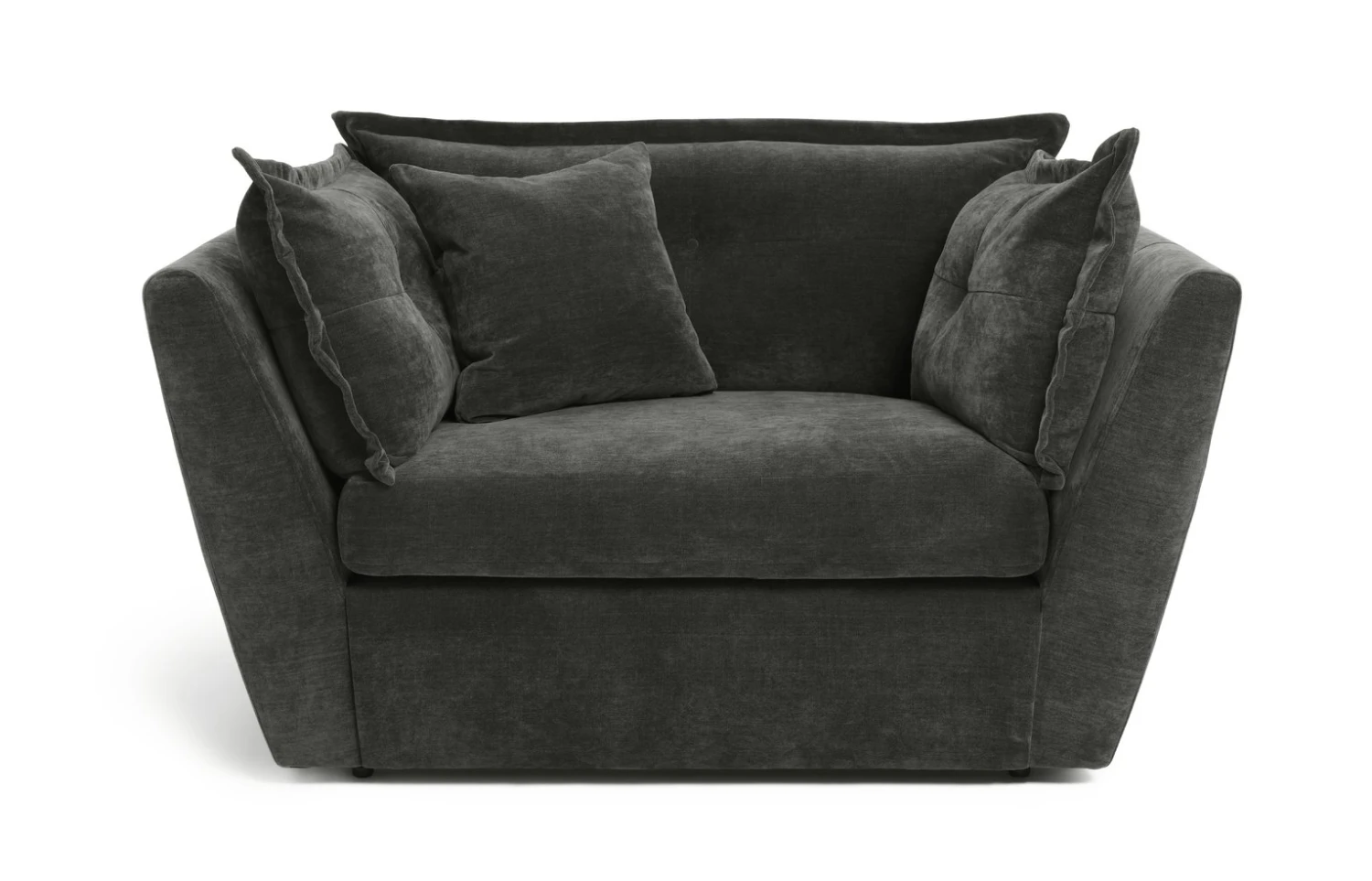 Habitat Jacques Velvet Cuddle Chair - Grey 1 Habitat Jacques Velvet Cuddle Chair - Grey