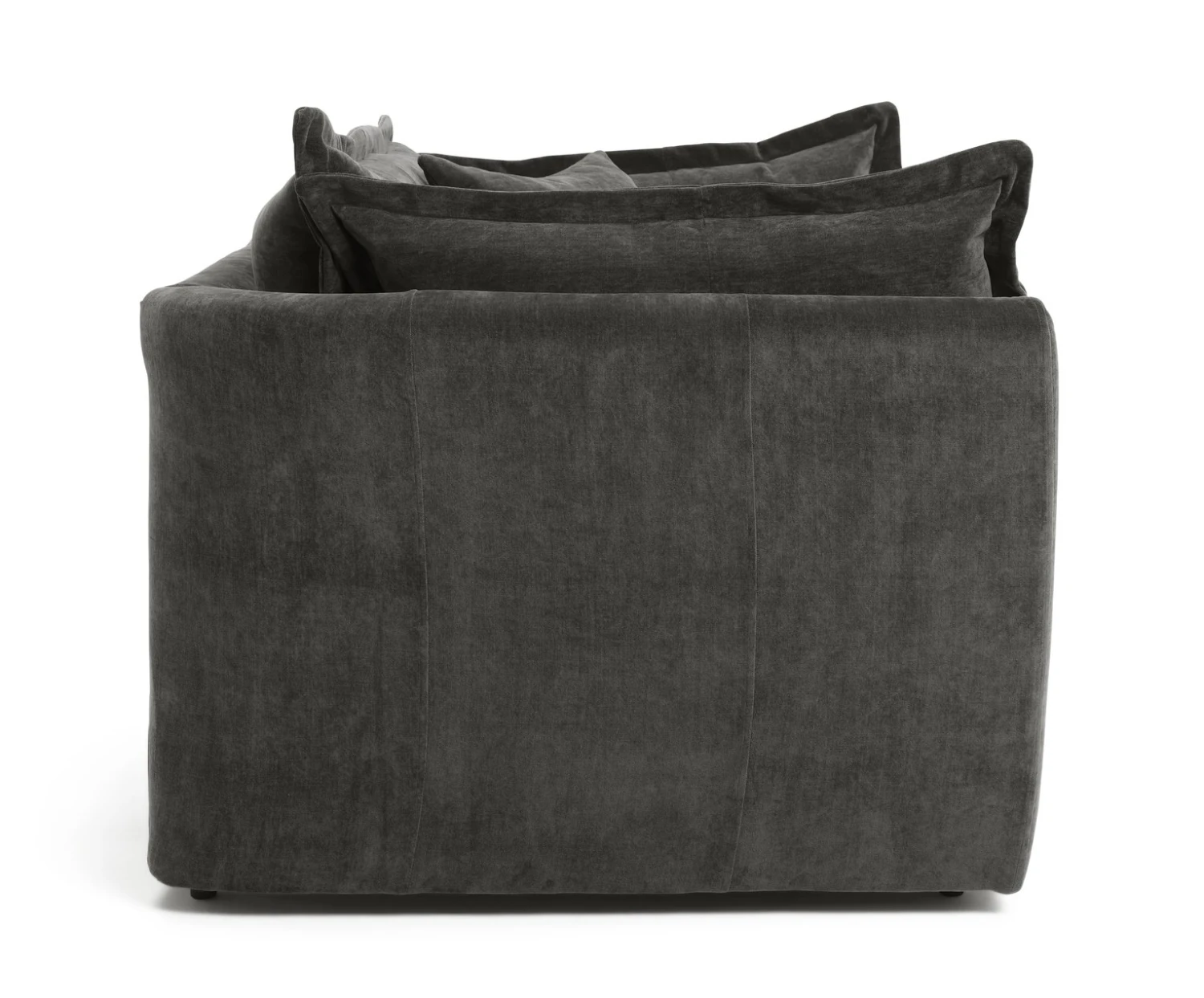 Habitat Jacques Velvet Cuddle Chair - Grey 7 Habitat Jacques Velvet Cuddle Chair - Grey - Image 7