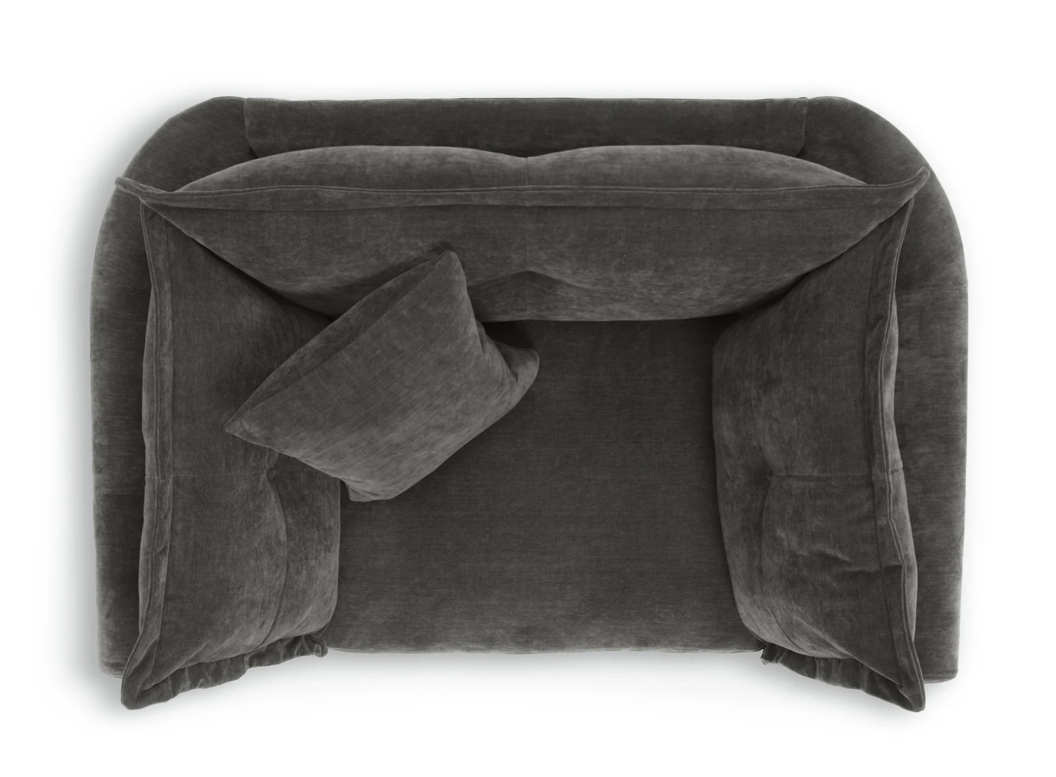 Habitat Jacques Velvet Cuddle Chair - Grey 8 Habitat Jacques Velvet Cuddle Chair - Grey - Image 8