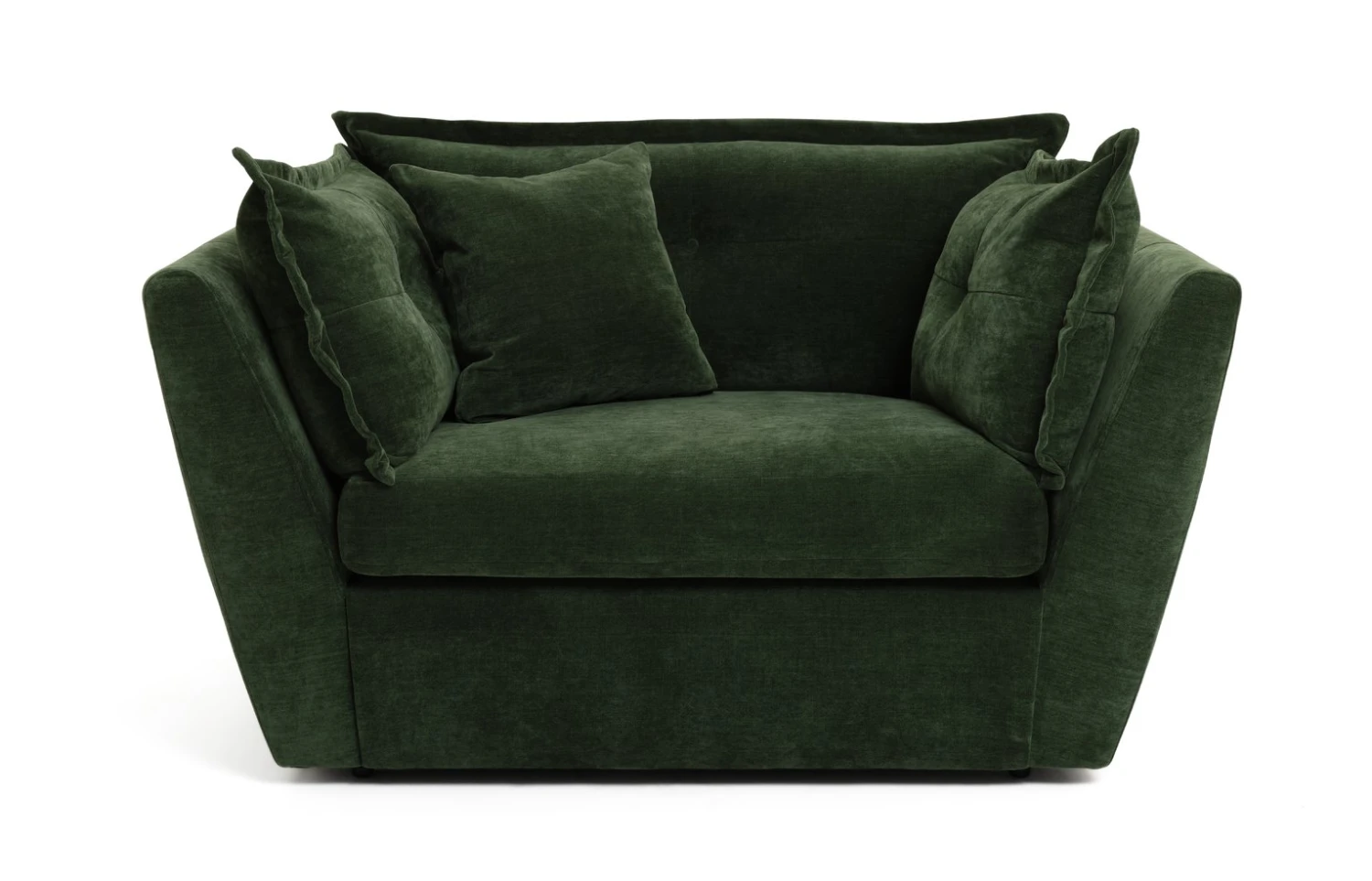 Habitat Jacques Velvet Cuddle Chair - Moss Green 1 Habitat Jacques Velvet Cuddle Chair - Moss Green