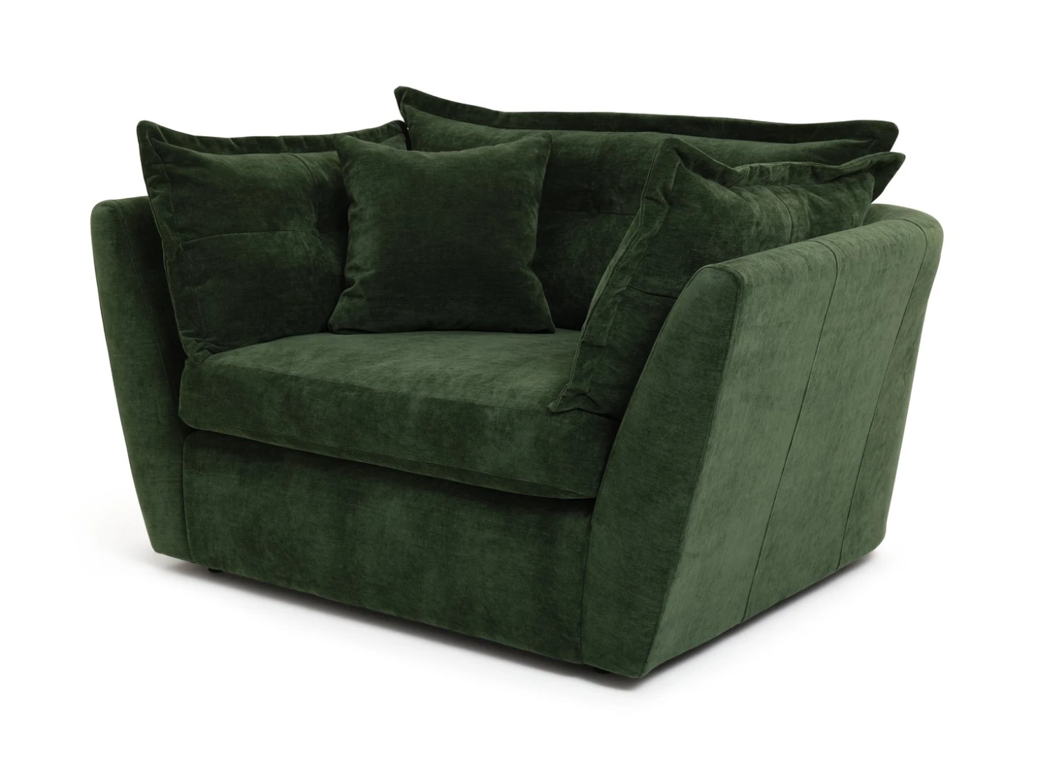 Habitat Jacques Velvet Cuddle Chair - Moss Green 5 Habitat Jacques Velvet Cuddle Chair - Moss Green - Image 5