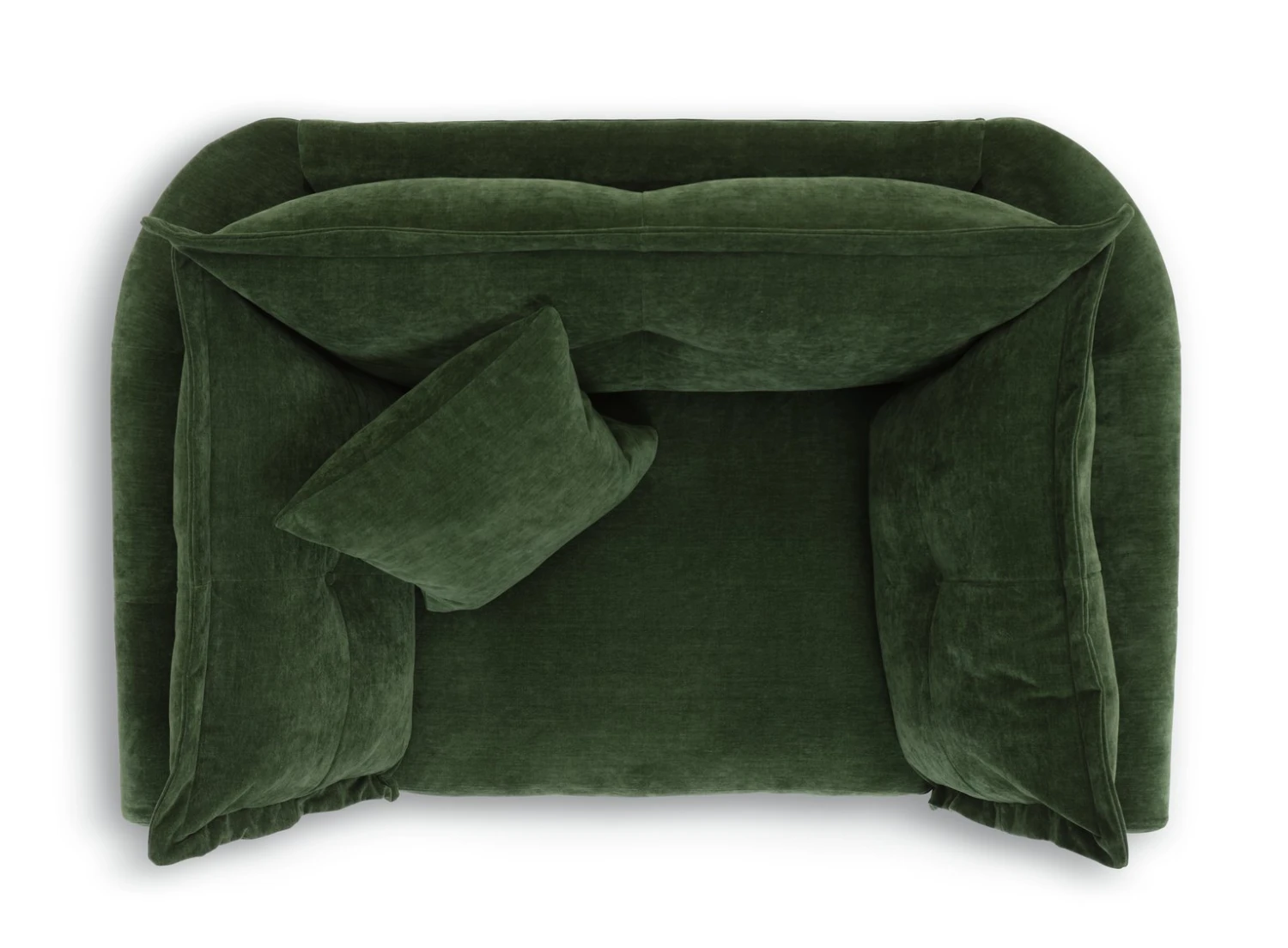 Habitat Jacques Velvet Cuddle Chair - Moss Green 8 Habitat Jacques Velvet Cuddle Chair - Moss Green - Image 8