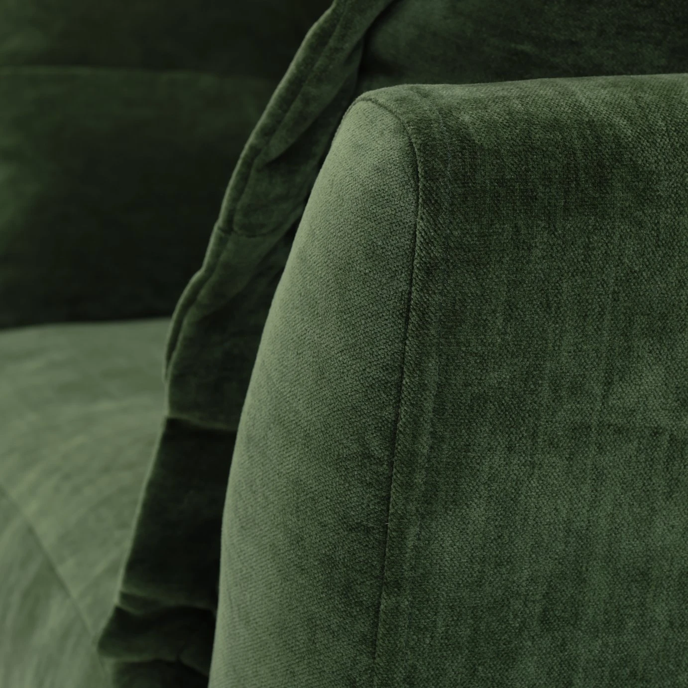 Habitat Jacques Velvet Cuddle Chair - Moss Green 10 Habitat Jacques Velvet Cuddle Chair - Moss Green - Image 10