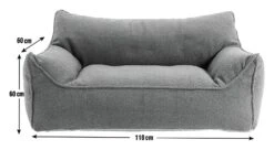 Habitat Kids Double Chair Bean Bag - Charcoal -Habitat 1306789 R E001