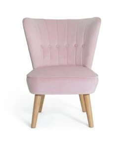 Habitat Alexis Velvet Cocktail Chair - Pink