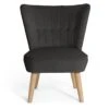Habitat Alexis Velvet Cocktail Chair - Charcoal