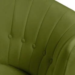 Habitat Alexis Velvet Cocktail Chair - Olive -Habitat 1341287 R Z005A
