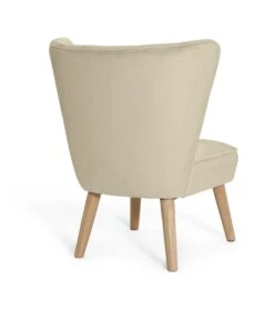 Habitat Alexis Velvet Cocktail Chair - Cream -Habitat 1341294 R Z003A