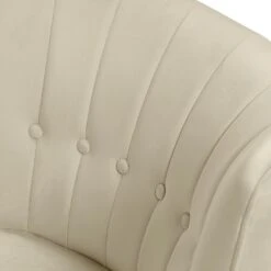 Habitat Alexis Velvet Cocktail Chair - Cream -Habitat 1341294 R Z005A