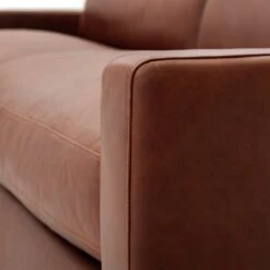 Habitat Chester Leather 3 Seater Sofa - Dark Feet - Tan -Habitat 1345616 R Z007A