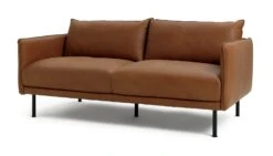 Habitat Moore Leather 3 Seater Sofa - Tan -Habitat 1352616 R Z002A