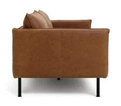 Habitat Moore Leather 3 Seater Sofa - Tan -Habitat 1352616 R Z004A