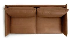 Habitat Moore Leather 3 Seater Sofa - Tan -Habitat 1352616 R Z005A