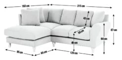 Habitat Carrie Fabric Right Hand Corner Chaise Sofa - Grey 9 Habitat Carrie Fabric Right Hand Corner Chaise Sofa - Grey -Habitat 1486355 R E001