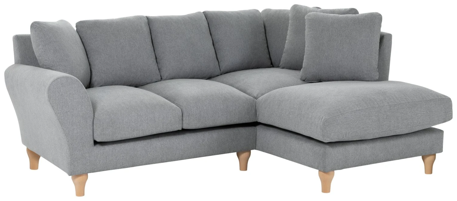Habitat Carrie Fabric Right Hand Corner Chaise Sofa - Grey 1 Habitat Carrie Fabric Right Hand Corner Chaise Sofa - Grey