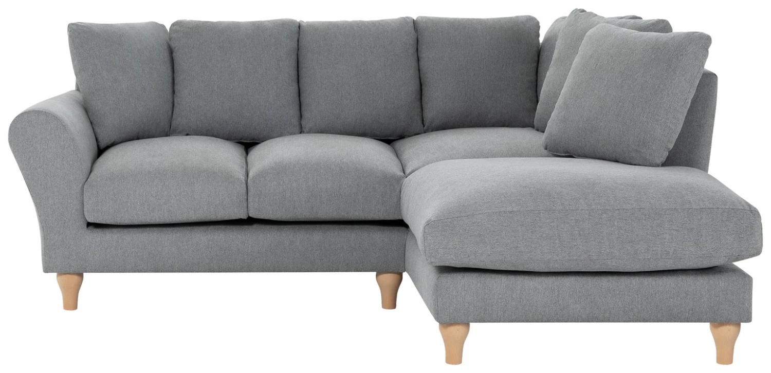 Habitat Carrie Fabric Right Hand Corner Chaise Sofa - Grey 4 Habitat Carrie Fabric Right Hand Corner Chaise Sofa - Grey - Image 4