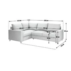 Habitat Seattle Right Corner Fabric Sofa Bed - Charcoal -Habitat 1834196 R Z020A