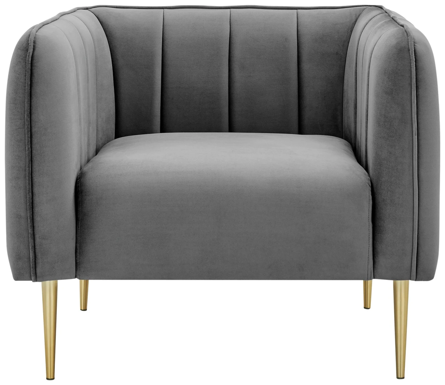 Habitat Lola Velvet Armchair - Charcoal 6 Habitat Lola Velvet Armchair - Charcoal - Image 6