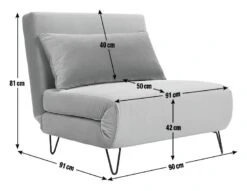 Habitat Roni Single Velvet Chairbed - Mint Green -Habitat 1938669 R E001