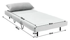 Habitat Roni Single Velvet Chairbed - Mint Green -Habitat 1938669 R E002