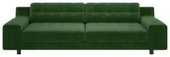 Habitat Hendricks Velvet 4 Seater Sofa - Moss Green