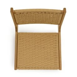 Habitat Faro Woven Paper Rope And Oak Accent Chair - Natural -Habitat 1950991 R Z005A