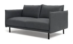 Habitat Moore Leather 2 Seater Sofa - Dark Grey -Habitat 1952470 R Z005A