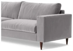 Swoon Evesham Velvet 3 Seater Sofa - Silver Grey -Habitat 1970452 R Z005A