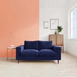 Swoon Evesham Velvet 2 Seater Sofa - Ink Blue -Habitat 1971334 R Z001C