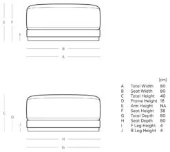 Swoon Denver Velvet Ottoman Footstool - Taupe -Habitat 1971774 R E001