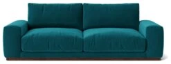 Swoon Denver Velvet 3 Seater Sofa- Kingfisher Blue