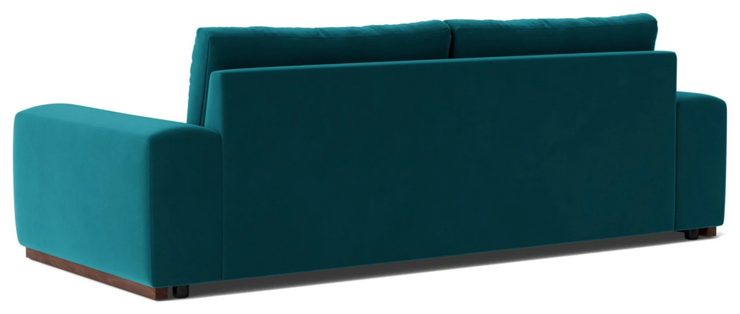 Swoon Denver Velvet 3 Seater Sofa- Kingfisher Blue 6 Swoon Denver Velvet 3 Seater Sofa- Kingfisher Blue - Image 6