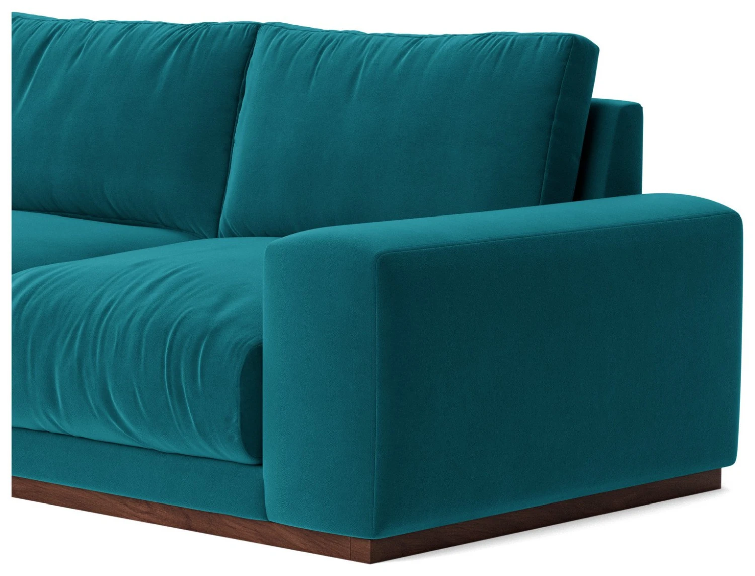 Swoon Denver Velvet 2 Seater Sofa- Kingfisher Blue 7 Swoon Denver Velvet 2 Seater Sofa- Kingfisher Blue - Image 7