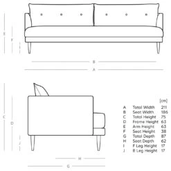 Swoon Kalmar Velvet 3 Seater Sofa- Kingfisher Blue -Habitat 1972931 R E001