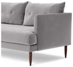 Swoon Kalmar Velvet 2 Seater Sofa - Silver Grey -Habitat 1973954 R Z004A