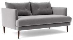 Swoon Kalmar Velvet 2 Seater Sofa - Silver Grey -Habitat 1973954 R Z005A