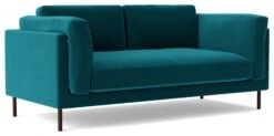 Swoon Munich Velvet 2 Seater Sofa- Kingfisher Blue 15 Swoon Munich Velvet 2 Seater Sofa- Kingfisher Blue -Habitat 1992210 R Z006A