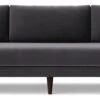Swoon Turin Velvet 4 Seater Sofa - Granite Grey