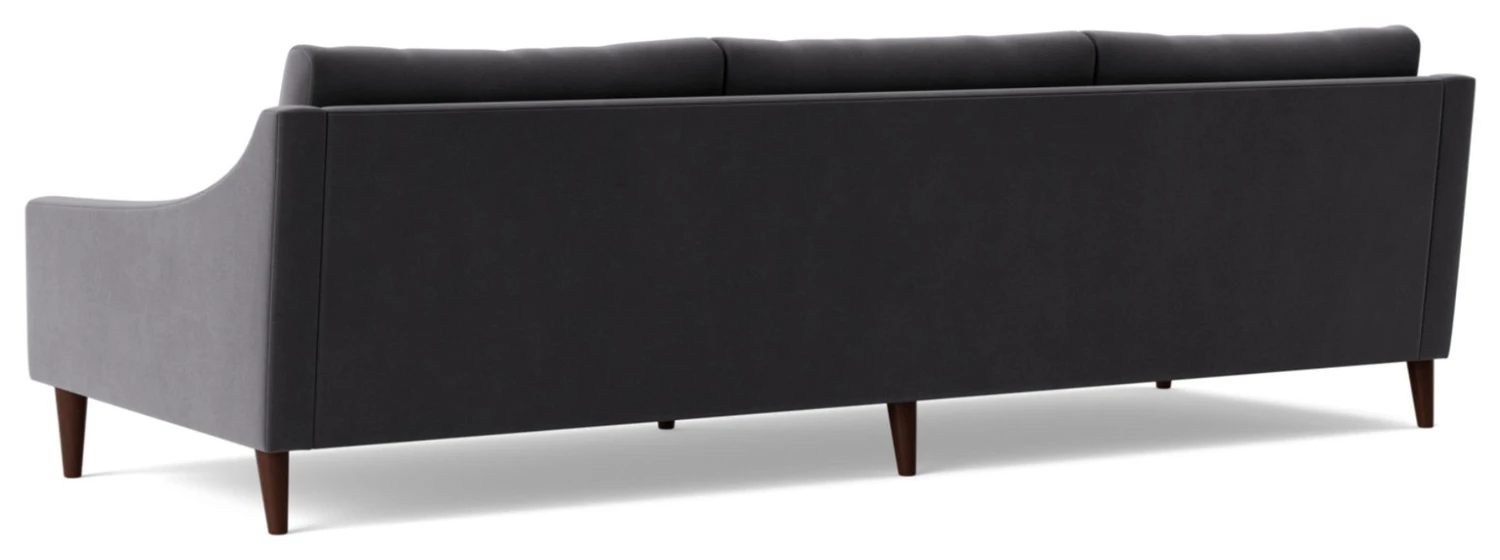 Swoon Turin Velvet 4 Seater Sofa - Granite Grey 7 Swoon Turin Velvet 4 Seater Sofa - Granite Grey - Image 7