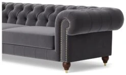 Swoon Winston Velvet 4 Seater Sofa - Granite Grey -Habitat 1993257 R Z004A