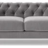 Swoon Winston Velvet 3 Seater Sofa - Silver Grey