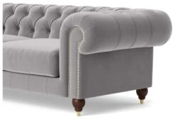 Swoon Winston Velvet 3 Seater Sofa - Silver Grey -Habitat 1994971 R Z004A