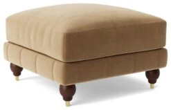 Swoon Winston Velvet Ottoman Footstool - Biscuit 10 Swoon Winston Velvet Ottoman Footstool - Biscuit -Habitat 1995389 R Z003A