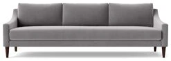 Swoon Turin Velvet 3 Seater Sofa - Silver Grey