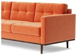 Swoon Berlin Velvet 3 Seater Sofa - Burnt Orange -Habitat 1996876 R Z004A