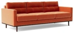 Swoon Berlin Velvet 3 Seater Sofa - Burnt Orange -Habitat 1996876 R Z006A