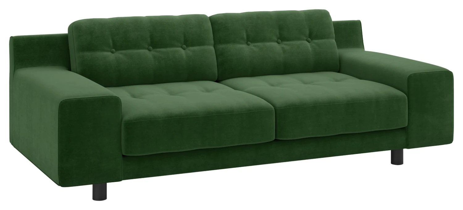 Habitat Hendricks Velvet 3 Seater Sofa - Moss Green 7 Habitat Hendricks Velvet 3 Seater Sofa - Moss Green - Image 7
