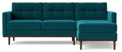 Swoon Berlin Velvet Right Hand Corner Sofa- Kingfisher Blue 11 Swoon Berlin Velvet Right Hand Corner Sofa- Kingfisher Blue -Habitat 1997325 R Z003A